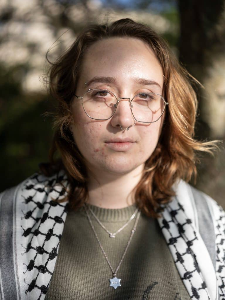 Quincey Fireside poses for a portrait on Oct. 8, 2025, at Ithaca College in Ithaca, NY. (Photo: Caleb Kaufman)