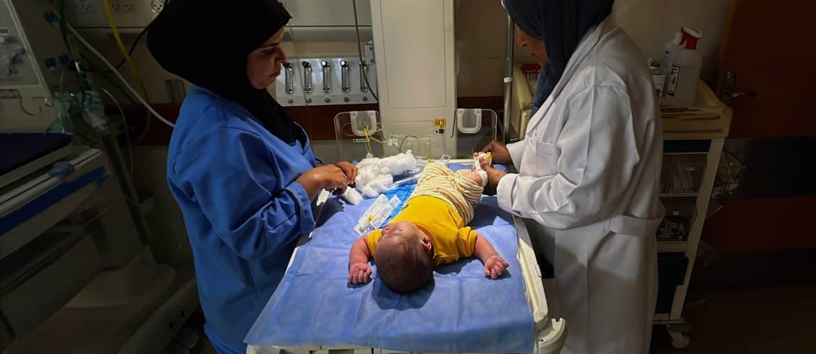 Patients receive treatment at Al-Aqsa Martyrs Hospital in Deir al-Balah, central Gaza, amid critical shortages in fuel and medical supplies, June 3, 2026. (Photo: Youssef Abu Watfa/APA Images)