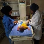 Patients receive treatment at Al-Aqsa Martyrs Hospital in Deir al-Balah, central Gaza, amid critical shortages in fuel and medical supplies, June 3, 2026. (Photo: Youssef Abu Watfa/APA Images)
