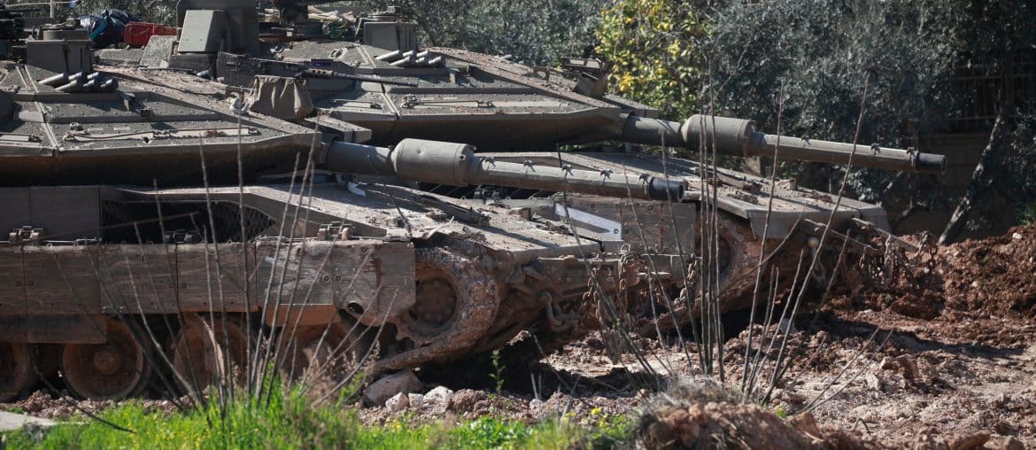 Israeli tanks in Jenin Refugee Camp, February 25, 2025. (Photo: Mohammed Nasser/APA Images)
