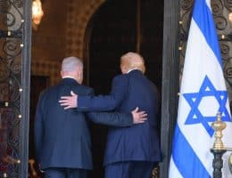 Israeli Prime Minister Benjamin Netanyahu meets with U.S. President Donald Trump at the Mar-a-Lago resort in Palm Beach, Florida, December 29, 2025. (Photo: Israeli Prime Minister's Office/APA Images)