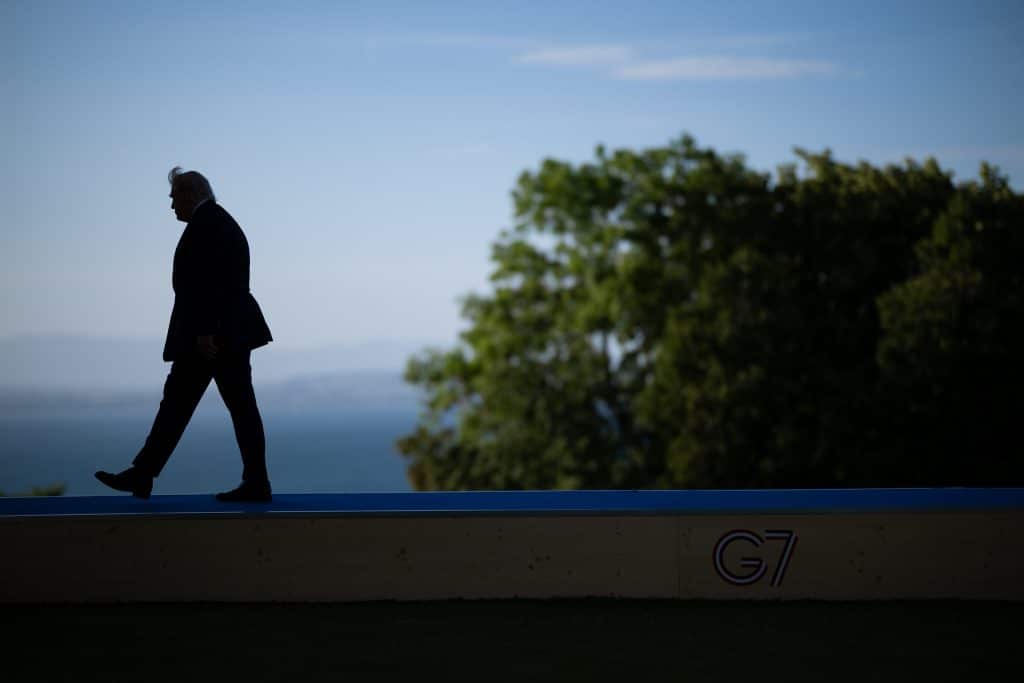 Donald Trump participates in a working dinner with G7 leaders at the Hotel Royal Evian, Monday, June 15, 2026, during the G7 in Evians-les-Bains, France. (Official White House Photo by Daniel Torok)
