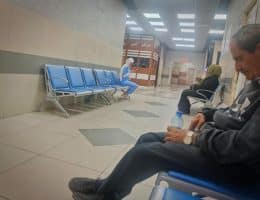 Waiting hall at the Ramallah Medical Complex, May 2026. (Photo: Qassam Muaddi/Mondoweiss)