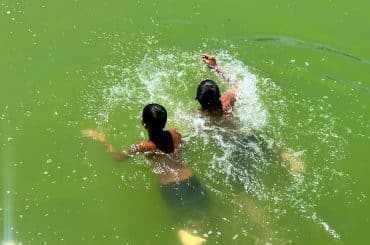 Residents around Bethlehem take up the “swimming challenge” as a way of asserting Palestinian presence at Solomon's Pools in Artas, June 2026. (Photo: Majd Jawad)