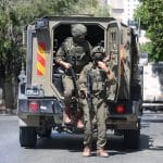 Israeli army deployed in the streets of Nablus during a military operation in the city, July 12, 2026. (Photo: Mohammed Nasser/APA Images)