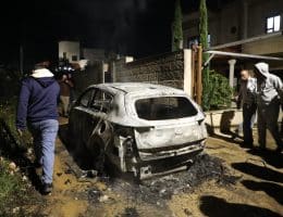 Aftermath of an Israeli settler attack on the village of Deir al-Hatab, east of Nablus in the West Bank, March 22, 2026. (Photo: Mohammed Nasser/APA Images)