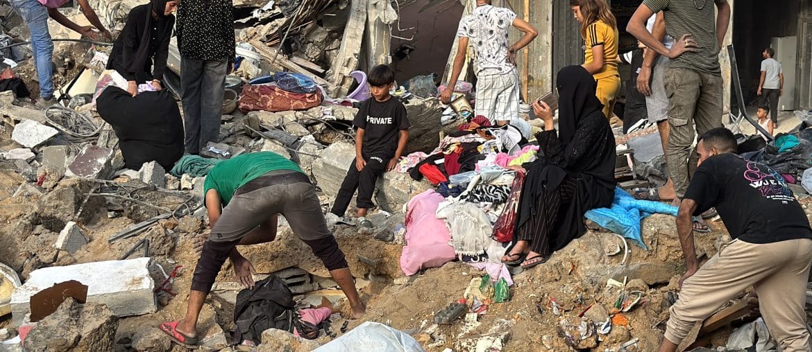 Aftermath of an Israeli airstrike in al-Maghazi refugee camp in the central Gaza Strip, July 24, 2026. (Photo: Ahmed Ibrahim/APA Images)