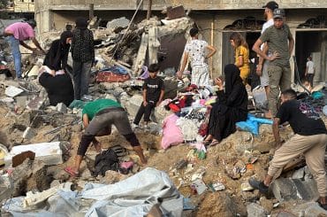 Aftermath of an Israeli airstrike in al-Maghazi refugee camp in the central Gaza Strip, July 24, 2026. (Photo: Ahmed Ibrahim/APA Images)