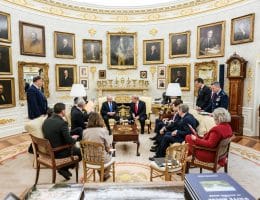 Donald Trump meets with Israeli Prime Minister Benjamin Netanyahu, July 28, 2026, in the Oval Office. (Official White House Photo by Daniel Torok)