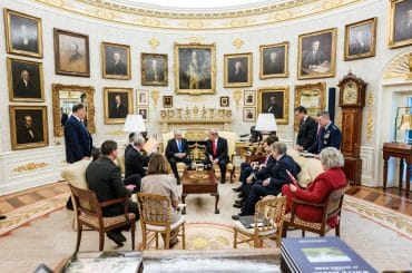 Donald Trump meets with Israeli Prime Minister Benjamin Netanyahu, July 28, 2026, in the Oval Office. (Official White House Photo by Daniel Torok)