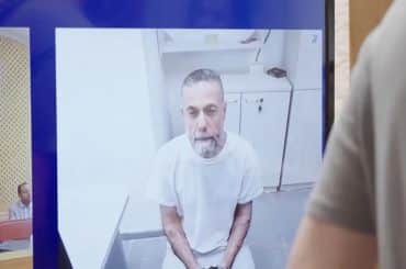 Dr. Hussam Abu Safiya appears via video at an Israeli Supreme Court hearing on June 10. (Photo via Physicians for Human Rights Israel (PHRI))