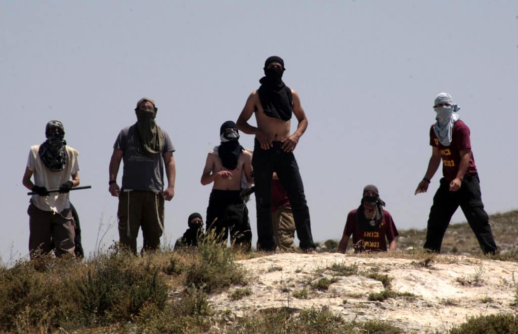 Settlers attack the Palestinian village of Urif, outside of Nablus, April 30, 2013. (Photo: Nedal Eshtayah/APA Images)