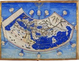 The world according to Ptolemy (2nd century), an Italian manuscript of ca. 1460. (National Library of Naples, image Library of Congress)