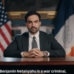 Screenshot from a video New York City Mayor released on July 21, 2026, calling Israeli Prime Minister Benjamin Netanyahu a war criminal.