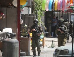Israeli forces carry out a military raid in the Askar refugee camp, east of the West Bank city of Nablus, on August 6, 2026. The raid began just hours after the Qalandia refugee camp raid in the Ramallah area on August 5. (Photo by Mohammed Nasser /apaimages)