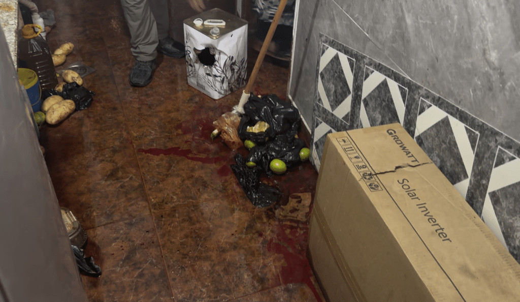 The home of Fathi Khazem in the aftermath of being killed by Israeli soldiers, August 21, 2026. (Photo: Shatha Hanaysha)