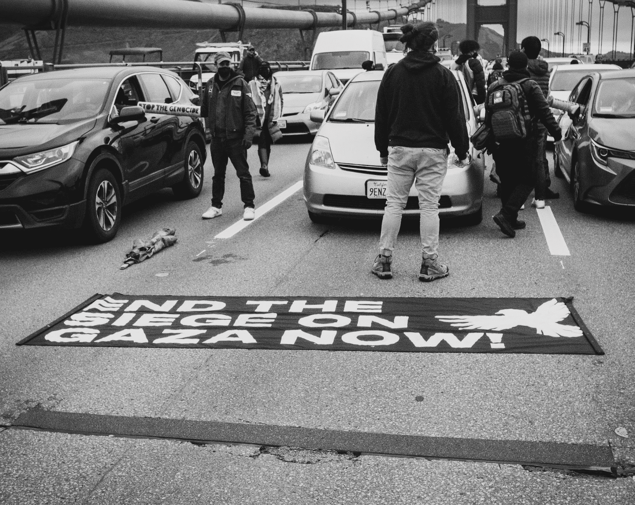 April 2024 Golden Gate Bridge protest (Photo credit: Fran De Sena)