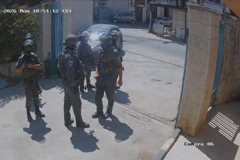 Archive photo of Israeli forces at Kalandia Training Centre on July 27, 2026. (© July 2026 UNRWA Photo)
