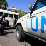 Palestinians from Ain al-Helweh refugee camp prepare to move from a shelter in Sidon to a center of the United Nations Relief and Works Agency for Palestine Refugees (UNRWA) in Mount Lebanon Governorate, Lebanon, September 12, 2023. (Photo: Ali Hashisho/Xinhua via ZUMA Press/APA IMAGES)