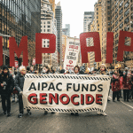 Protest at AIPAC headquarters in New York City, 2024. (JVP)