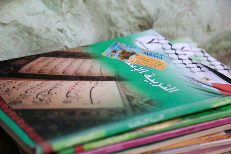 A Palestinian school in Israeli-annexed east Jerusalem is closed while on strike on September 19, 2022, in protest against a new Israeli-imposed curriculum. (Photo: Saeed Qaq/APA Images)
