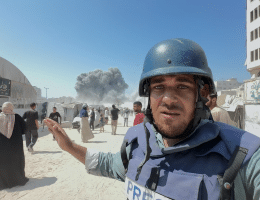 A still from the Palestinian documentary by Ahmed Hassouna, 'Citizen Osama', which premiered at this year’s Venice Film Festival. (Photo Courtesy of Coorigines Production)