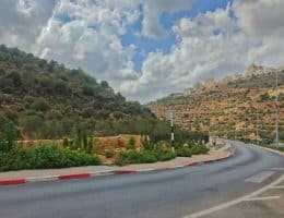 A new residential neighborhood on a hill, overlooking the ‘Chinese road’ north of Ramallah. (Photo: Qassam Muaddi/Mondoweiss)