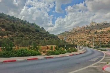 A new residential neighborhood on a hill, overlooking the ‘Chinese road’ north of Ramallah. (Photo: Qassam Muaddi/Mondoweiss)